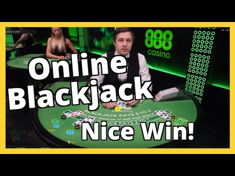 FUN ONLINE BLACKJACK SESSION! NICE WIN!